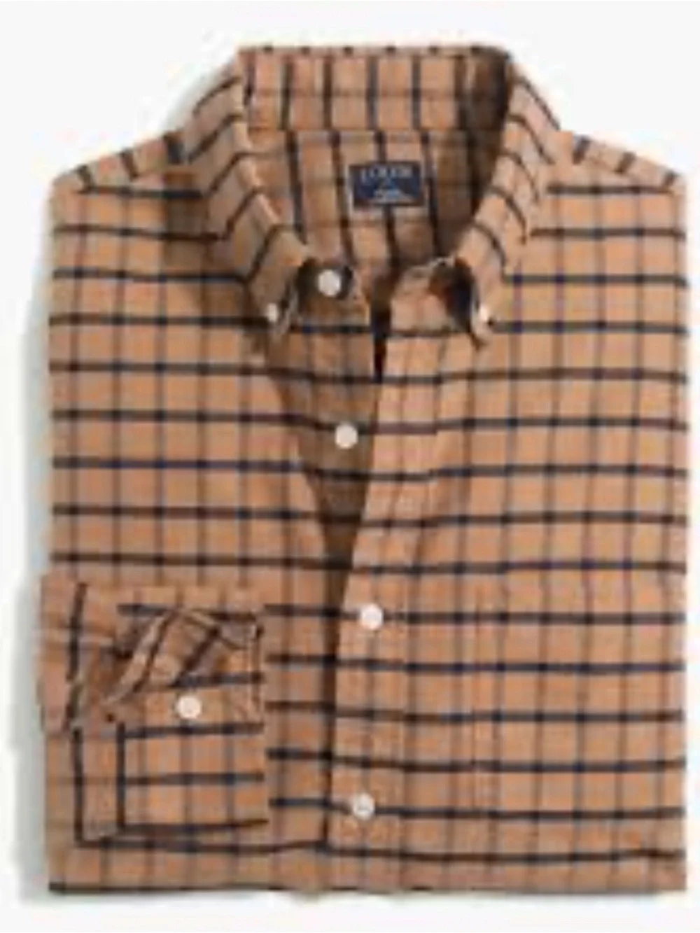 J Crew Flex Oxford Slim Fit casual SSlv Button Up LSleeve Mens LG Cotton Blend G